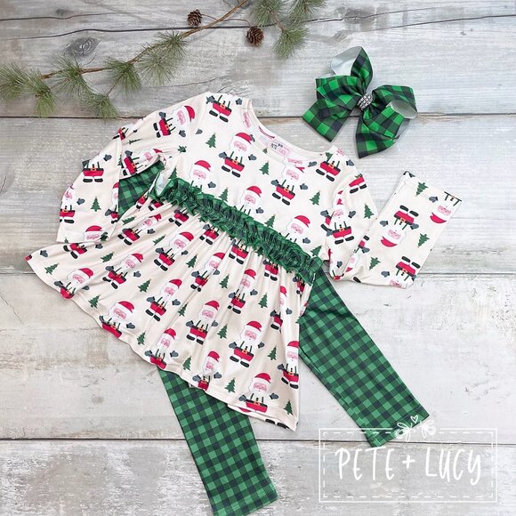Pete & Lucy Other - Pete & Lucy Hello Santa Pant Set
